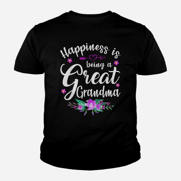 Womens Happiness Is Being A Great Grandma Mother's Day Gift Youth T-shirt
