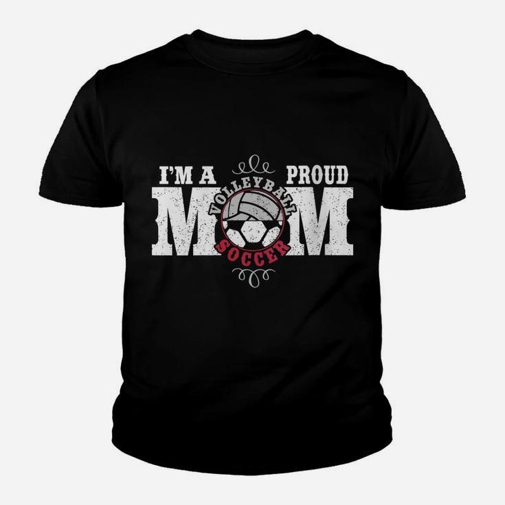 Womens I'm A Proud Volleyball Soccer Mom - Combined Sports Youth T-shirt