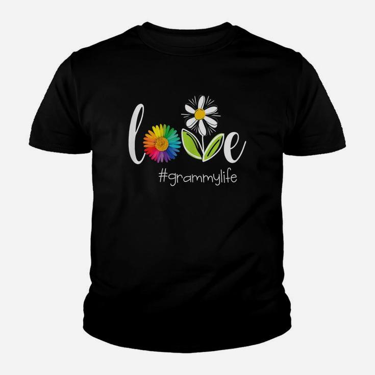 Womens Love Grammy Life - Flower Youth T-shirt