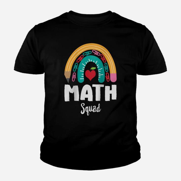 Womens Math Squad, Funny Boho Rainbow For Teachers Raglan Baseball Tee Youth T-shirt