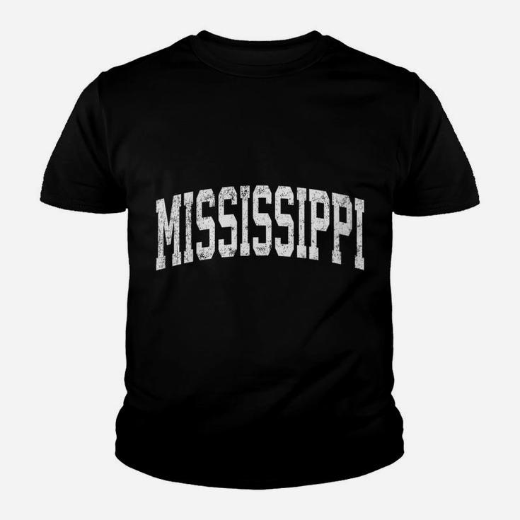 Womens Mississippi Ms Vintage Athletic Sports Design Youth T-shirt