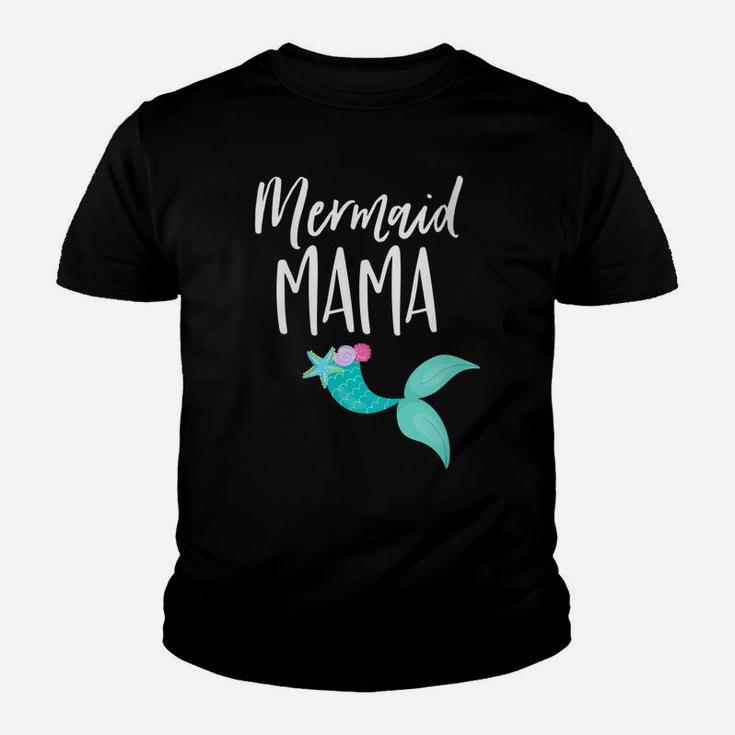Womens Mom Birthday Party Outfit Dad Mommy Girl Mermaid Mama Youth T-shirt