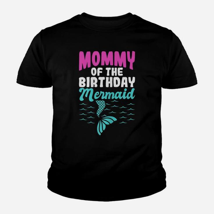 Womens Mommy Of The Birthday Mermaid Youth T-shirt