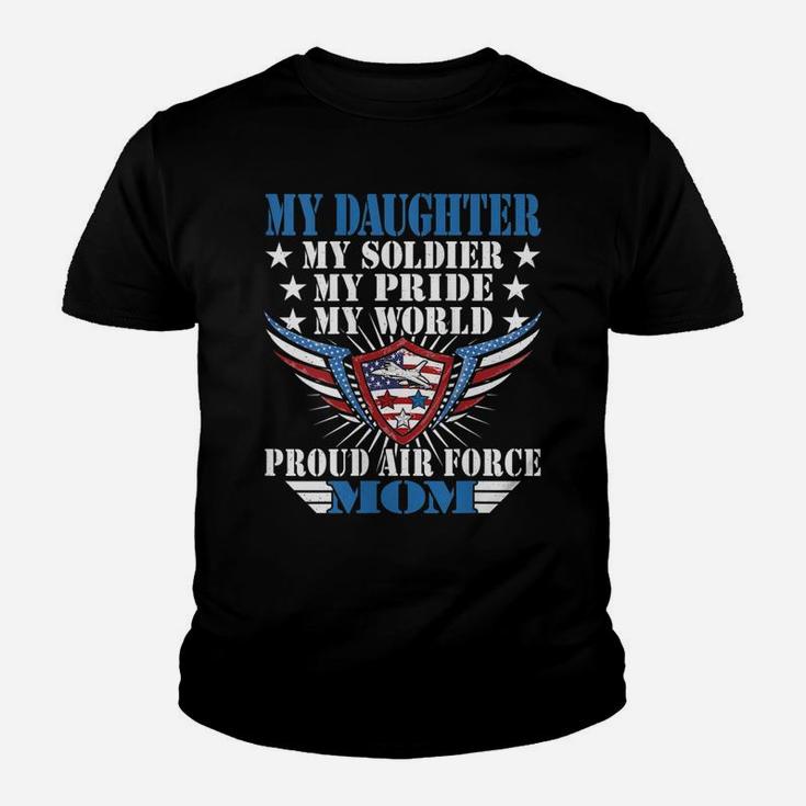 Womens My Daughter Is A Soldier Airwoman Proud Air Force Mom Gift Youth T-shirt