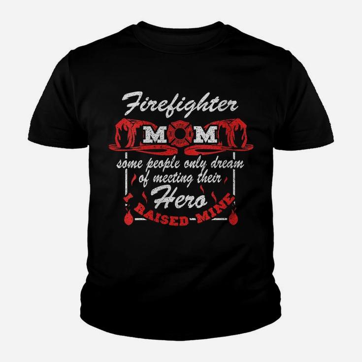 Womens My Favorite Firefighter Calls Me Mom - Usa Flag - Proud Mom Youth T-shirt