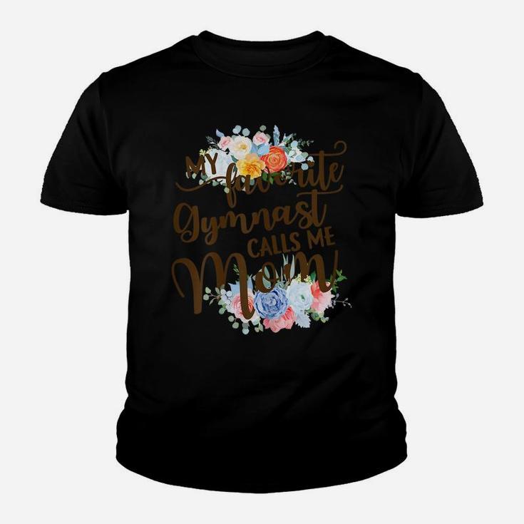 Womens My Favorite Gymnast Calls Me Mom Proud Mother Of A Gymnast Youth T-shirt