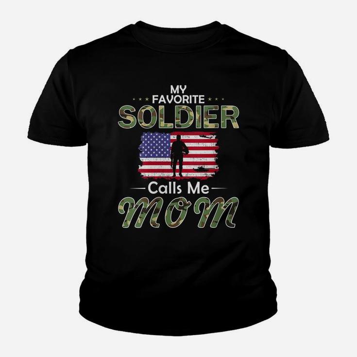 Womens My Favorite Soldier Calls Me Mom-Proud Army Mom Tshirt Youth T-shirt