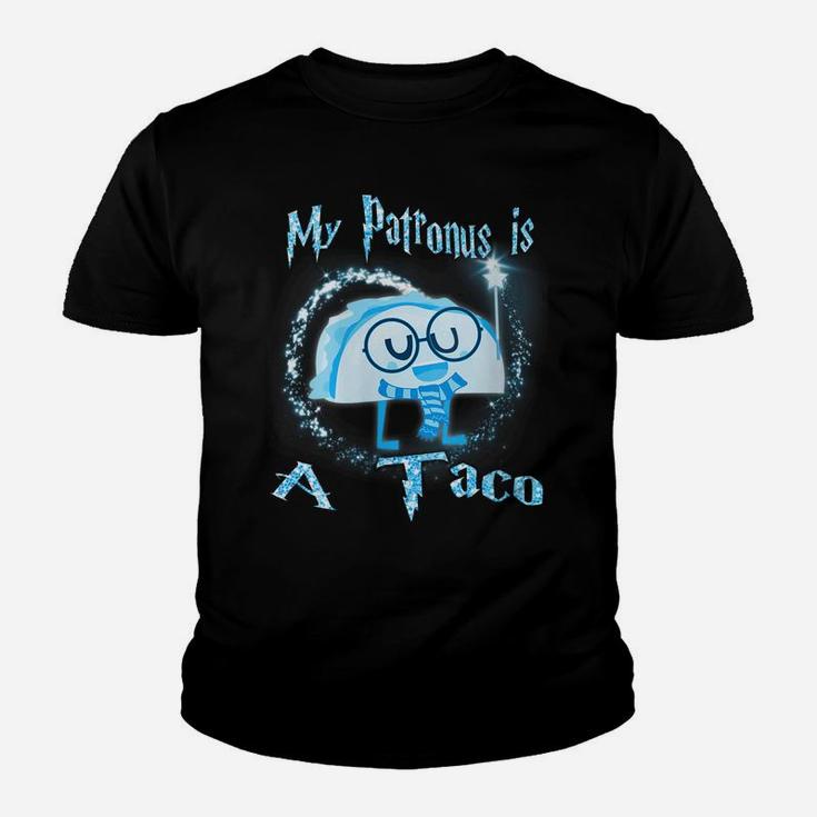 Womens My Patronus Is A Taco Magic Gift Tacos Youth T-shirt