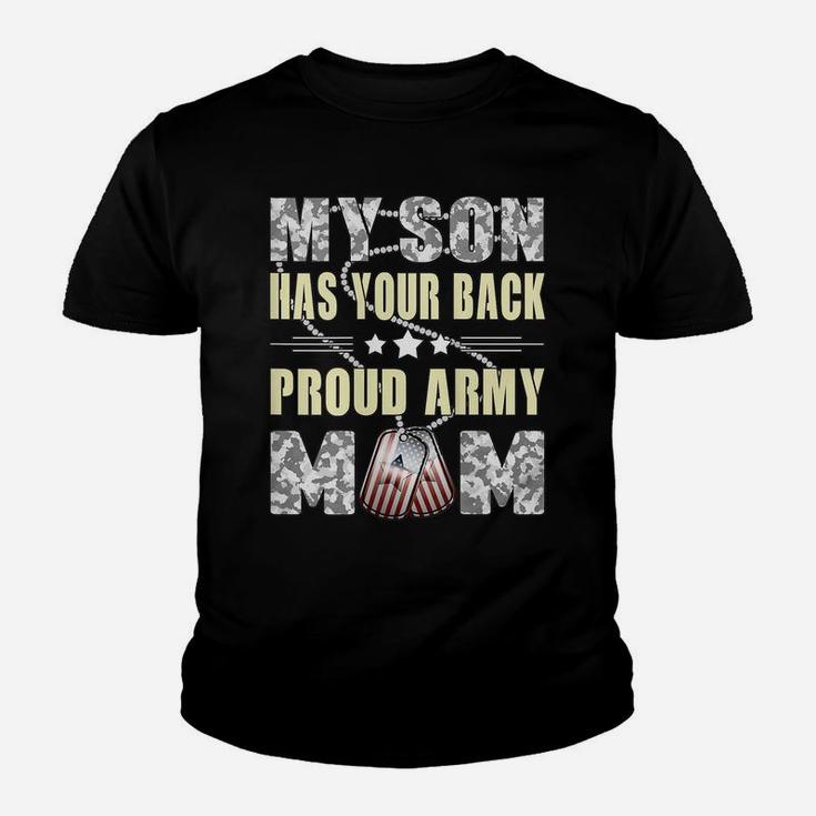 Womens My Son Has Your Back - Military Mother Proud Army Mom Gifts Youth T-shirt