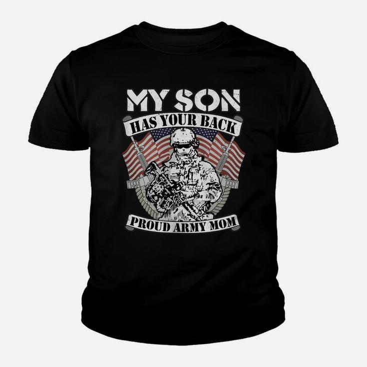 Womens My Son Has Your Back Proud Army Mom - Military Mother Gift Youth T-shirt