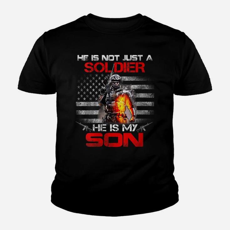 Womens My Son Is A Soldier Proud Army Dad Mom Tshirt Gift Youth T-shirt