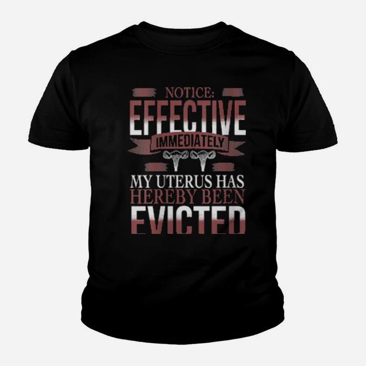 Womens My Uterus Has Been Evicted Uterus Eviction Hysterectomy Youth T-shirt