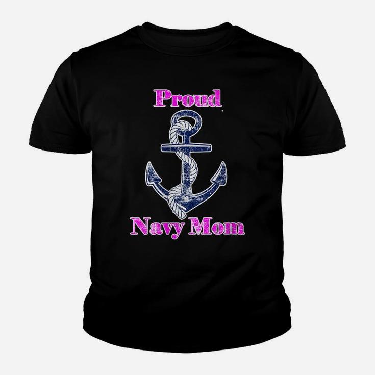 Womens Navy Proud Mom Original Naval Family Navy Gift Youth T-shirt