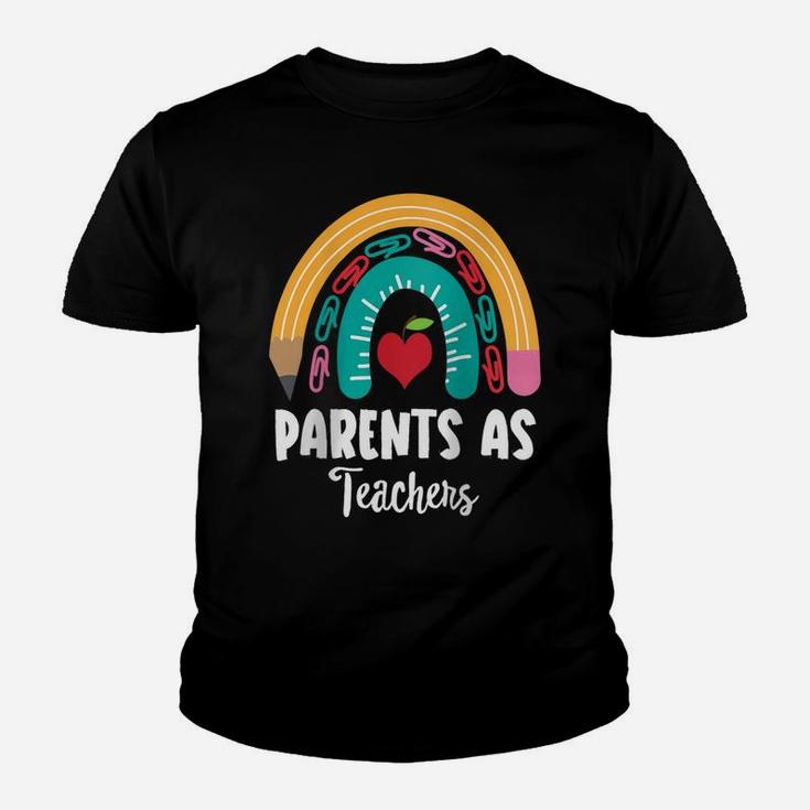 Womens Parents As Teachers, Funny Boho Rainbow For Teachers Raglan Baseball Tee Youth T-shirt