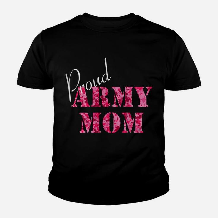 Womens Pink Digital Camo Shirt, Proud Army Mom Youth T-shirt