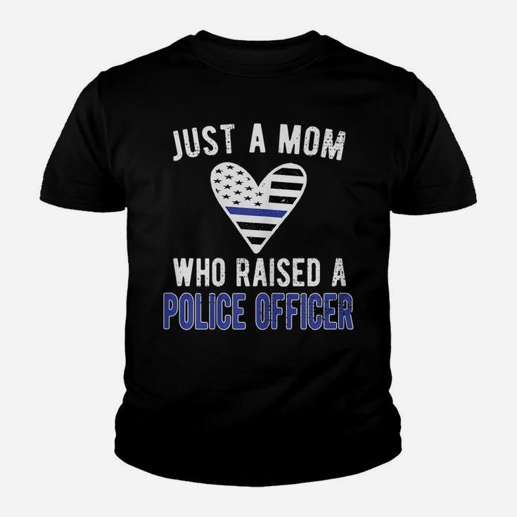 Womens Police Officer Mom | Proud Police Mom Cop Mother Blue Line Youth T-shirt