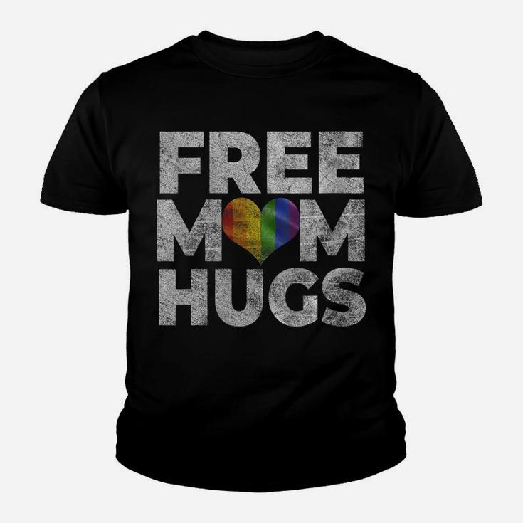 Womens Pride Parade Free Hugs Proud Mom Lgbt Gift Youth T-shirt
