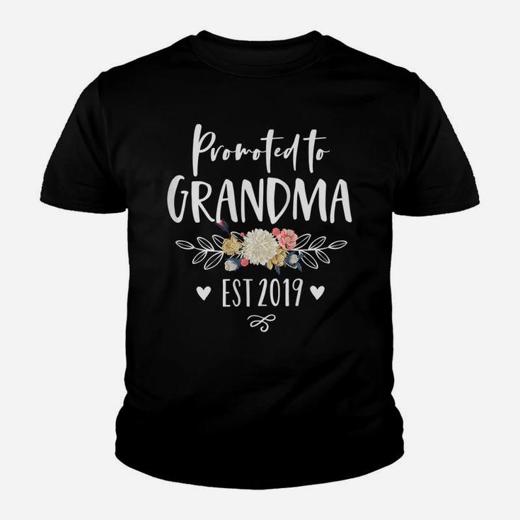 Womens Promoted To Grandma Est 2019 New Nana Granny To Be Gigi Mimi Youth T-shirt