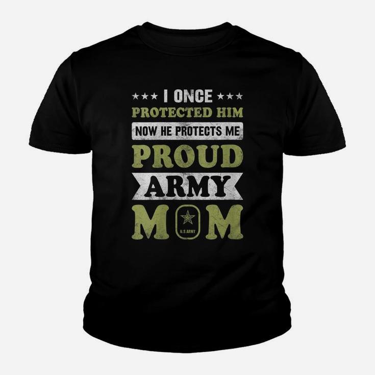 Womens Proud Army Mom Military Soldier Mama Cute Mothers Day Youth T-shirt