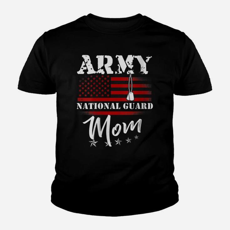 Womens Proud Army National Guard Mom Us Flag Tees Us Military Women Youth T-shirt
