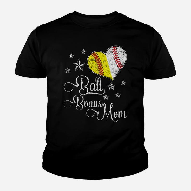 Womens Proud Baseball Softball Bonus Mom Ball Mother's Day Tshirt Youth T-shirt
