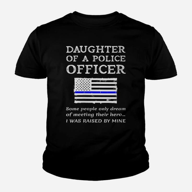 Womens Proud Daughter Of A Police Officer Policeman Policewoman Mom Youth T-shirt
