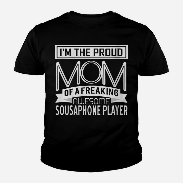 Womens Proud Mom Awesome Sousaphone Player Marching Band Mothers Youth T-shirt