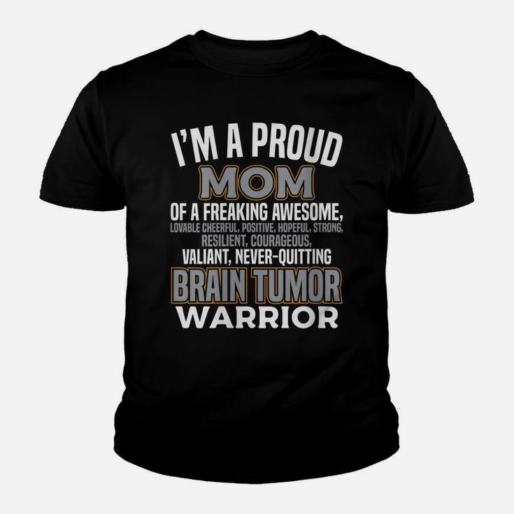 Womens Proud Mom Brain Tumor Awareness Survivor Women Girl Youth T-shirt