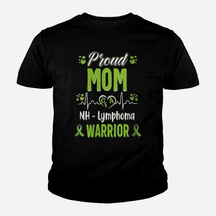 Womens Proud Mom Non Hodgkin Lymphoma Warrior Awareness Ribbon Youth T-shirt