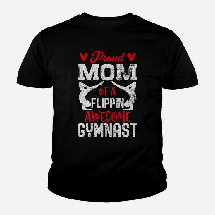 Womens Proud Mom Of A Flippin Awesome Gymnast Gymnastics Mom Gift Youth T-shirt