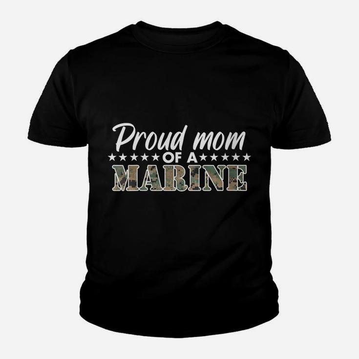 Womens Proud Mom Of A Marine Youth T-shirt