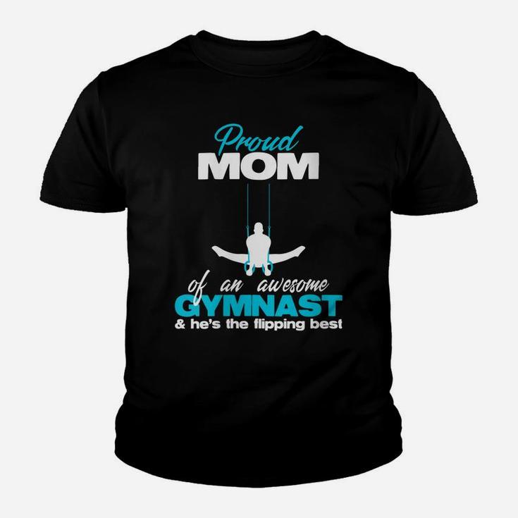 Womens Proud Mom Of An Awesome Boy Gymnast Rings Competition Meet Youth T-shirt