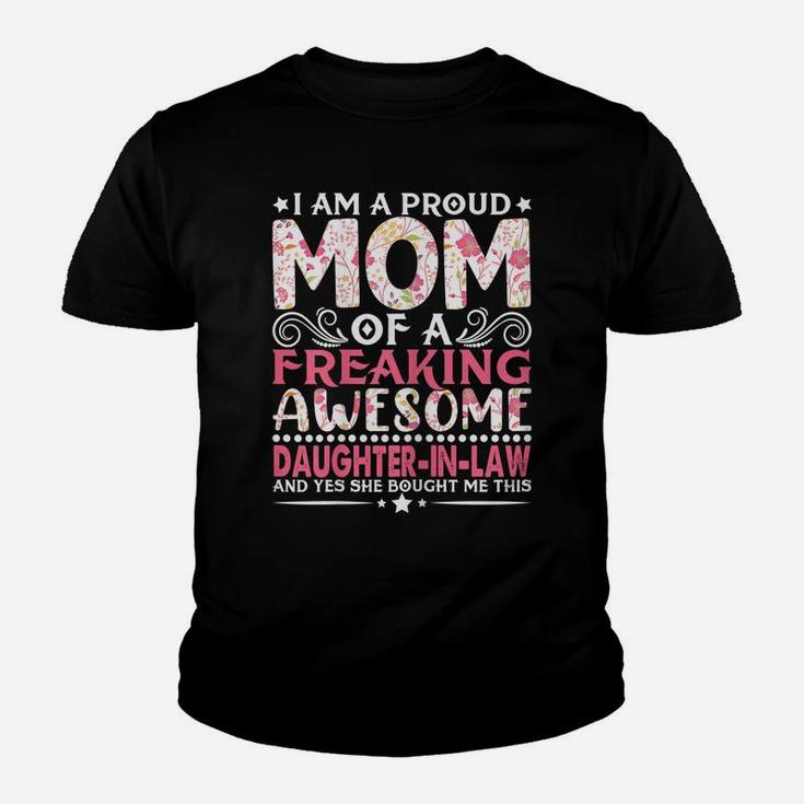 Womens Proud Mom Of Daughter-In-Law Mother's Day Mama Youth T-shirt