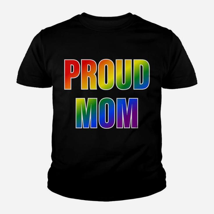 Womens Proud Mom Rainbow Lgbtq Pride Youth T-shirt