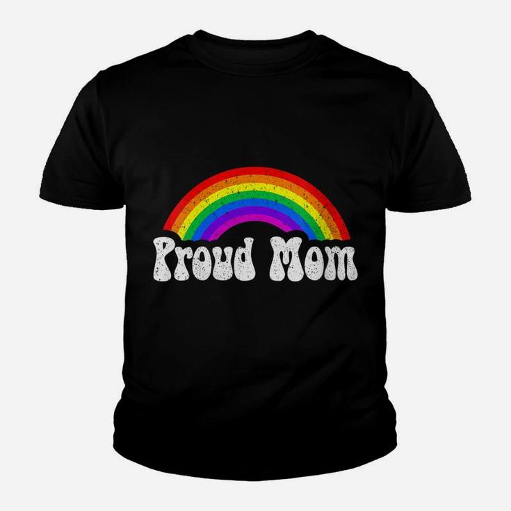 Womens Proud Mom Rainbow Shirt Lgbt Gay Pride Month Youth T-shirt
