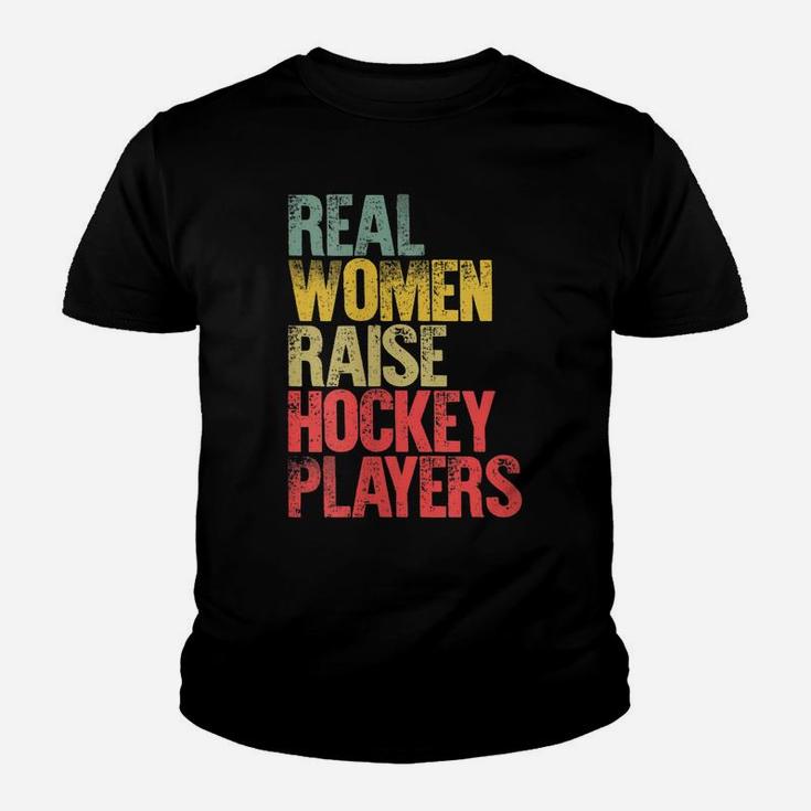 Womens Proud Mom Shirt Real Women Raise Hockey Players Gift Youth T-shirt