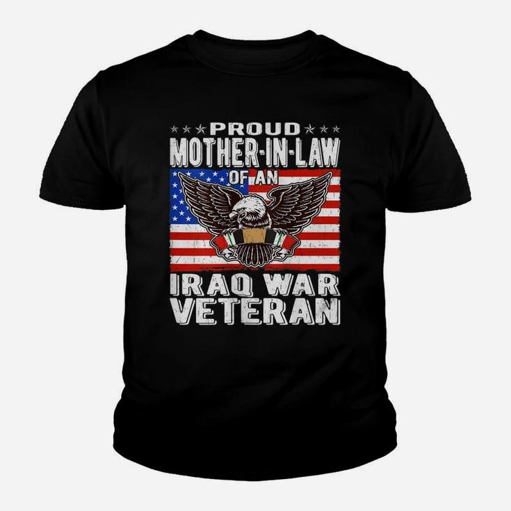 Womens Proud Mother-In-Law Of Iraq Veteran Patriotic Military Mom Youth T-shirt