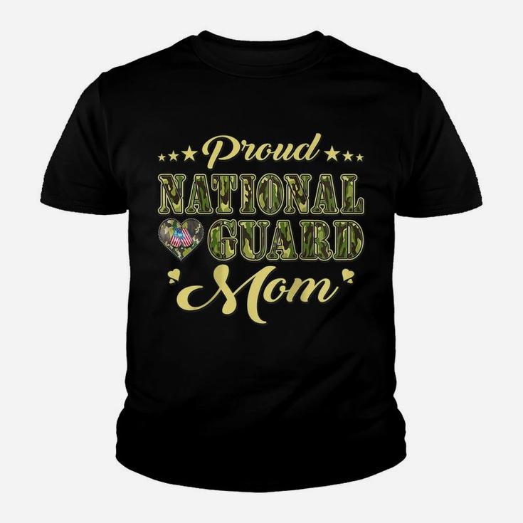Womens Proud National Guard Mom Dog Tags Heart Military Mother Gift Raglan Baseball Tee Youth T-shirt