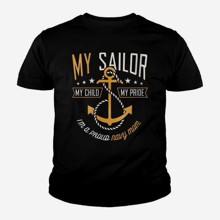 Womens Proud Navy Mother For Moms Of Sailors Proud Mom Navy Family Youth T-shirt