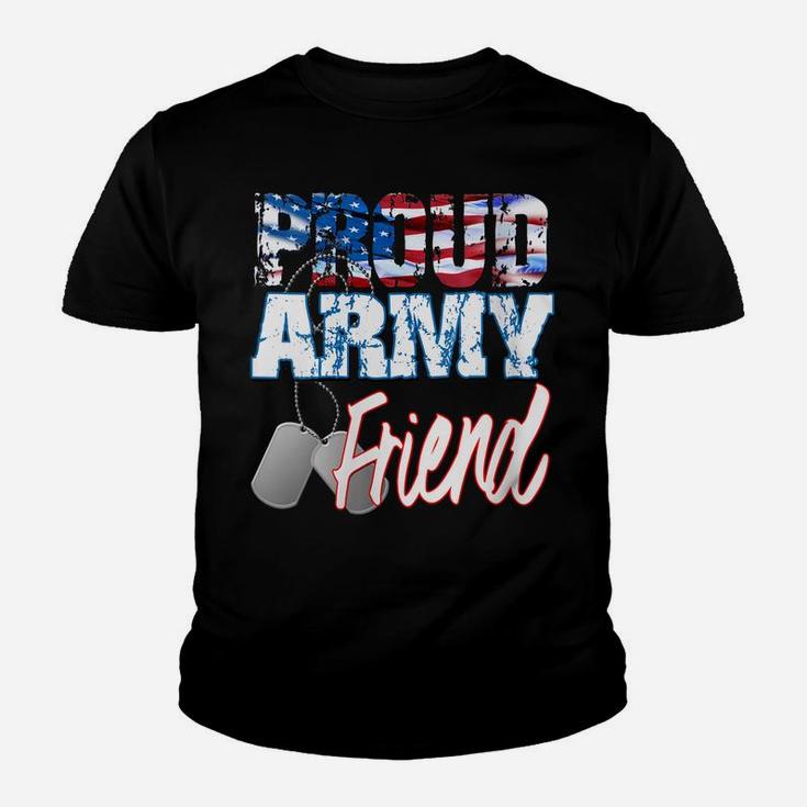 Womens Proud Patriotic Usa Army Friend Usa Flag Military Men Women Youth T-shirt