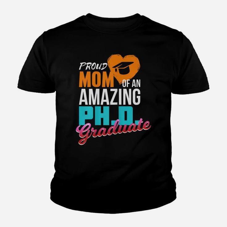 Womens Proud PhD Graduate Mom Quote Youth T-shirt