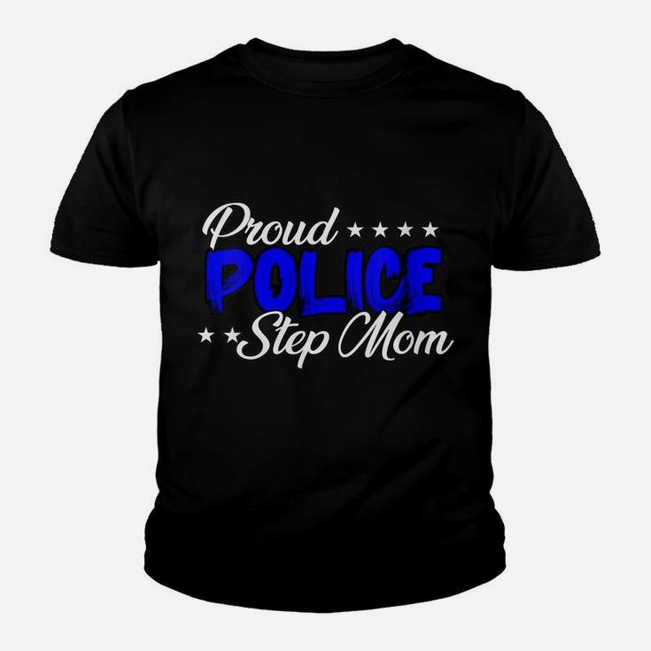 Womens Proud Police Step Mom Youth T-shirt