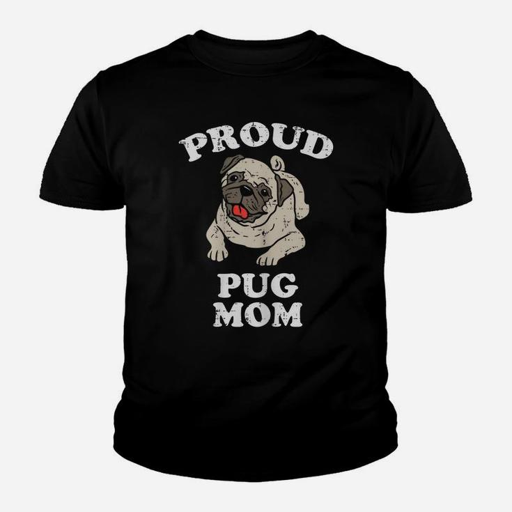 Womens Proud Pug Mom Animal Pet Dog Owner Lover Mama Women Gift Youth T-shirt