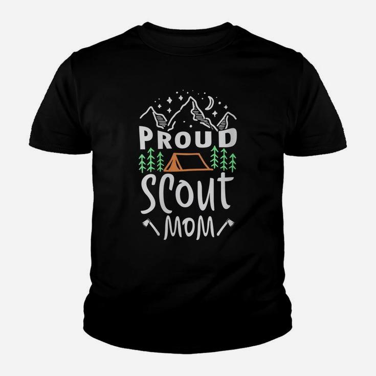Womens Proud Scout Mom For A Scout Camping Scouting Camper Youth T-shirt