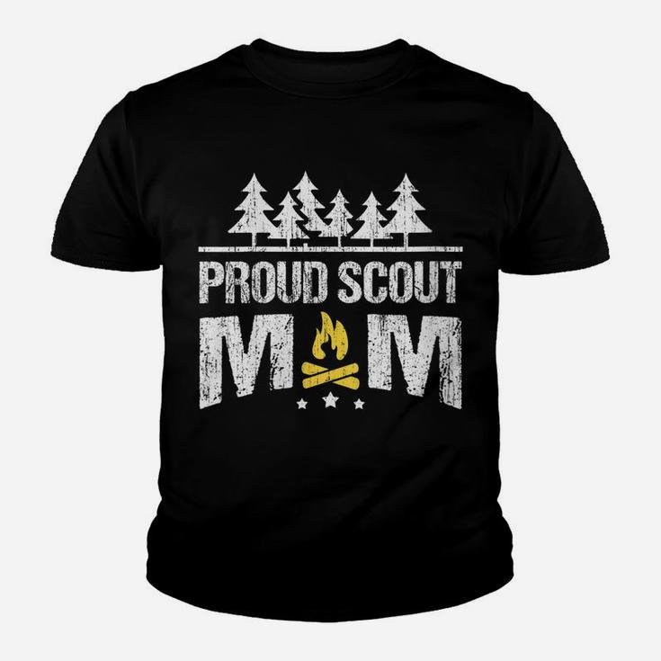 Womens Proud Scout Mom Scouting Camping Adventure Youth T-shirt