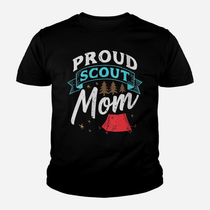 Womens Proud Scout Mom - Scouting Camping Mother's Day Funny Gift Youth T-shirt