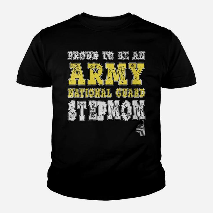 Womens Proud To Be An Army National Guard Stepmom Military Step-Mom Youth T-shirt