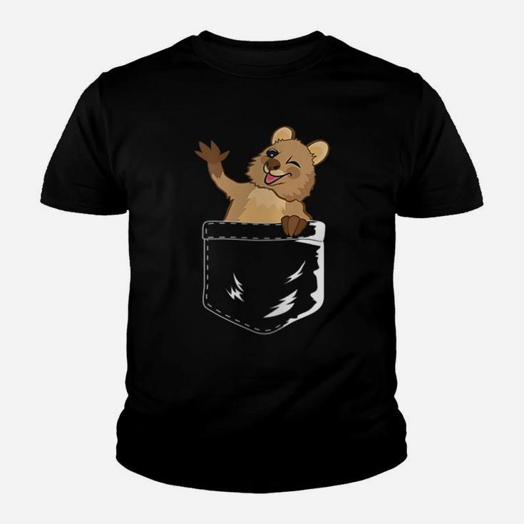 Womens Quokka Baby Pocket Cheeky Happy Australian Animal Lover Youth T-shirt