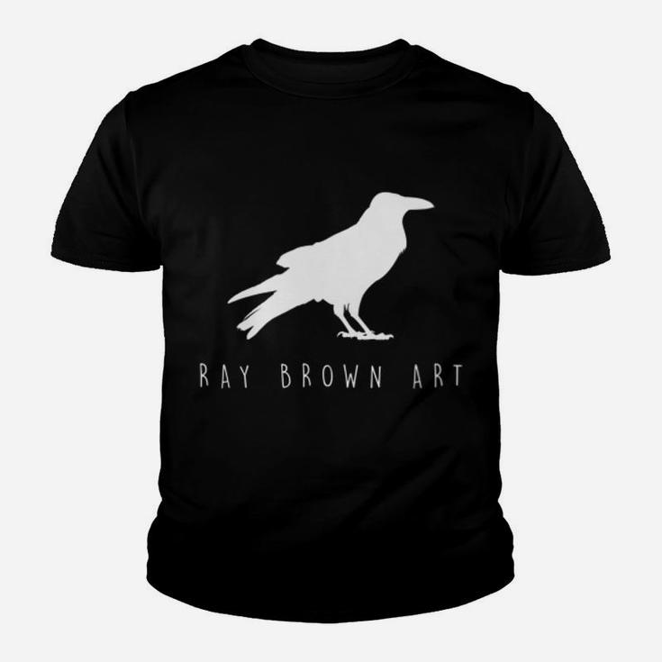 Womens Ray Brown Art Raven Design Youth T-shirt