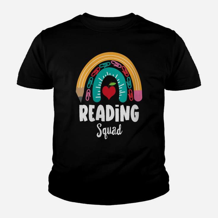 Womens Reading Squad, Funny Boho Rainbow For Teachers Youth T-shirt